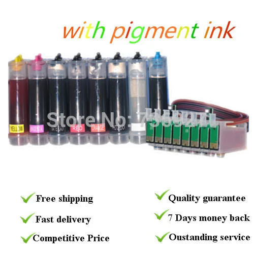Pigment ink CISS T1591/T1592/T1593/T1594/T1597/T1598/T1599/T1590,Suit for  epson R2000,with permanent chips