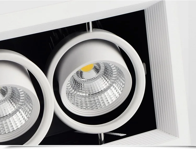 Dimmable 21 Вт светодиодный диодный светильник 3 COB светодиодный светильник с решеткой, выделенный AC85-265V светодиодный светильник с желчным пузырем CE 2100LM для домашнего освещения
