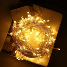 5 шт. 10 м/100 светодиодный Рождественский свет Открытый водонепроницаемый 220 в фестиваль ночные вечерние красочные светодиодный струны