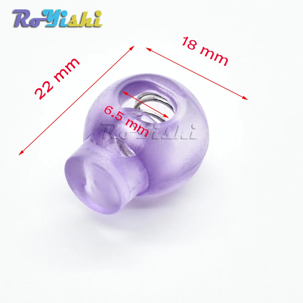 Gemischte Bunte Schnur-verschluss Toggle Clip Stopper Kunststoff Transparent Klar Frost Bekleidung Sportwear Schuhe Spitze