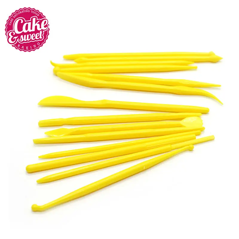 14pcs Cake Decorating Flower Modelling Tools Set Double Sided Tools