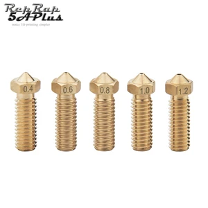 1 шт. вулкан сопла Долинного Типа / Медистая сопла 0.4 мм 0.6 мм 0.8 мм 1.0 мм 1.2 мм факультативные размеры для 3D-принтеры RepRap 1.75 мм нити - изображение