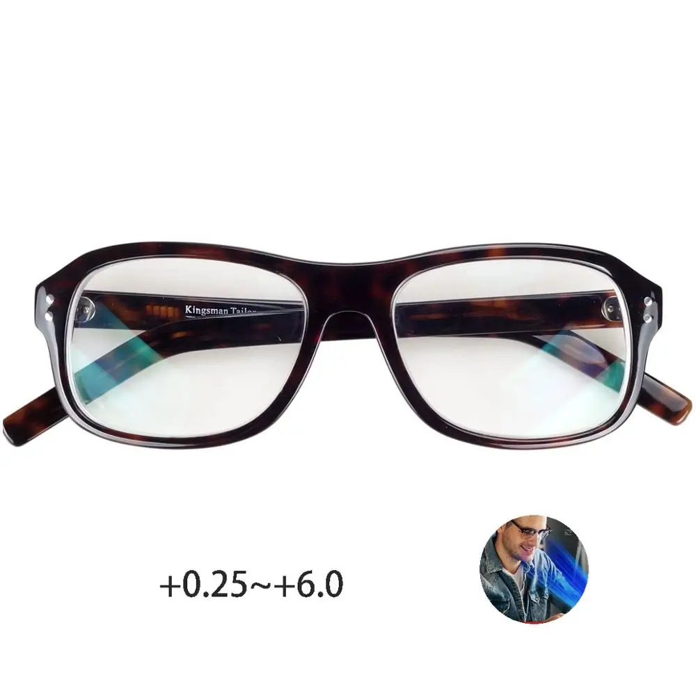 

Italy handmade acetate blue light blocking reading glasses men 0~+6.0
