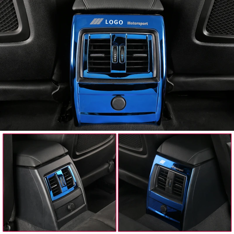 

Car Styling stainless steel Car Center Console Air Outlet Air Conditioning Vent Decorative Cover Frame Stickers for bmw f30 f34