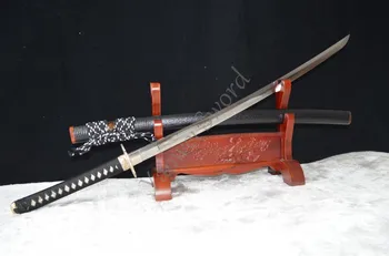 

HIGH QUALITY HAND FORGED JAPANESE SAMURAI SWORD 1095 CLAY TEMPERED FULL TANG WAVE TSUBA RAZOR SHARP