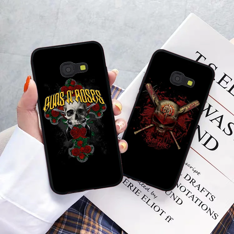Силиконовый чехол Guns n roses для Samsung A3 A5 A10S A20S A30S A50S A6 Plus 2018 A7 A8 A9 A10 A30 A40 A50 A70 J6|Бамперы|