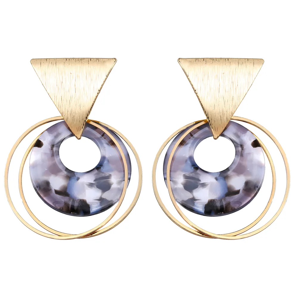 19 Fashion Geometric Dangle Earrings For Women Vintage Resin Acrylic Drop Earring Big Brincos Statement Female Korean Jewelry