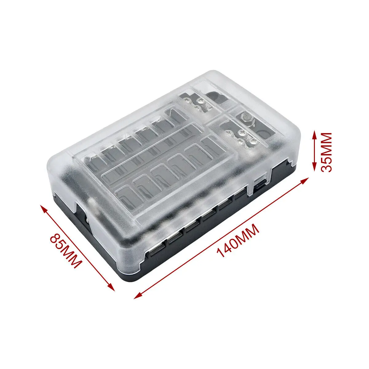 12 V/24 V 12 WAY BLADE держатель предохранителя шина бар с светодиодный аварийный сигнал 30A
