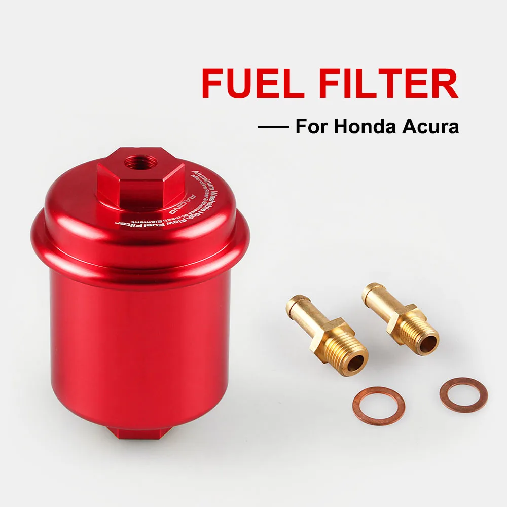 

KYLIN STORE - JDM Sport High Flow Fuel Filter Performance RED washable filter