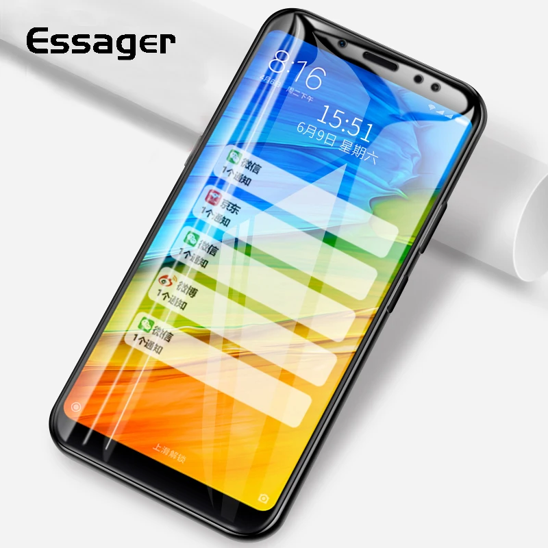 

Essager Screen Protector For Xiaomi Redmi Note 5 5 Plus 5A 5D Tempered Glass For Xiaomi Redmi 5 4X Pro Note 4 Protective Glass