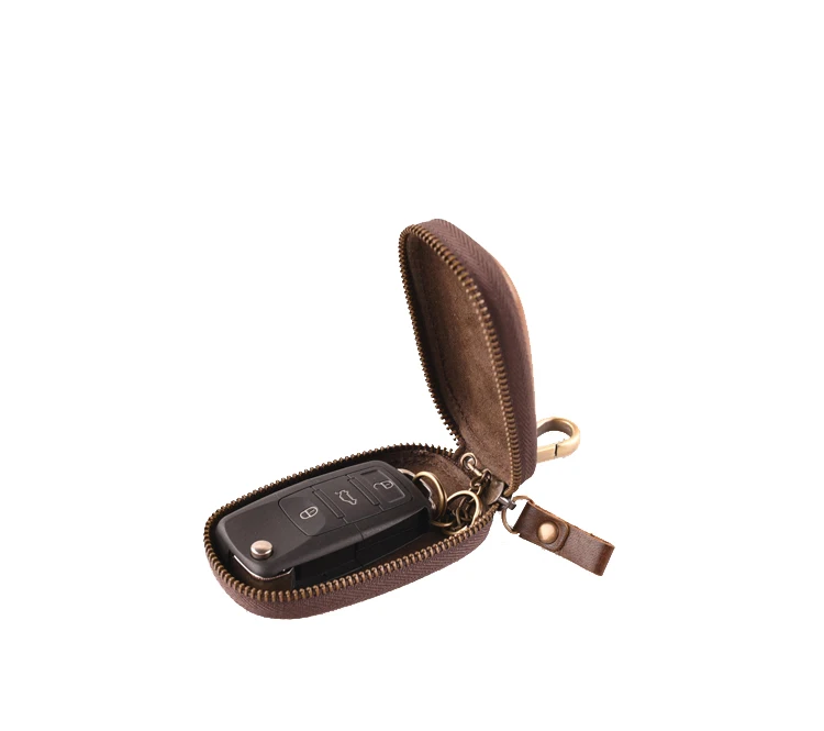 Фирменные мужские винтажные кошельки на молнии для ключей от westкрик из натуральной кожи ручной работы, женские минималистичные маленькие ключницы для ключей