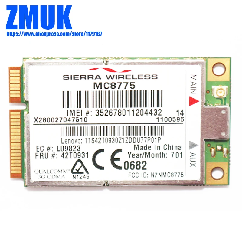 Unlocked SIERRA MC8775 7.2M 3G WWAN Card for Thinkpad T61 T61P X61 X61S R61 X300