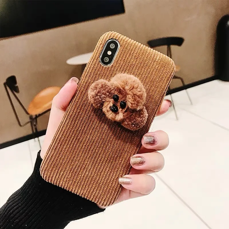 Милый мультяшный чехол с собакой для iPhone XS Max XR X 6 6S 7 8 Plus чехлы телефонов 3D