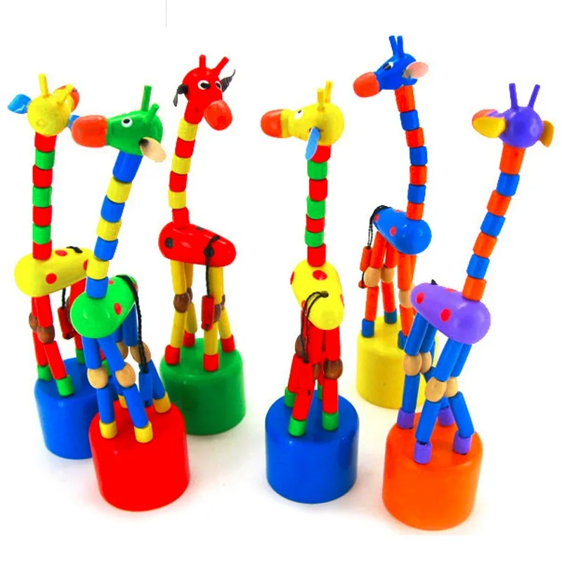 Helen115 забавные обучающие игрушки для детей Деревянные Животные Жираф Детские игрушки для детского развития