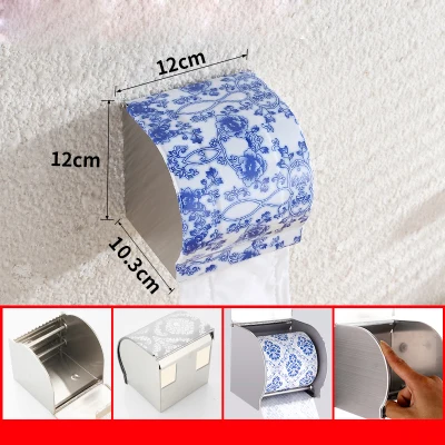 Стальная настенная бумага, держатели для туалетной бумаги, держатель для туалетной бумаги, держатель для телефона, держатель для ванной комнаты, диспенсер для туалетной бумаги - Цвет: blue