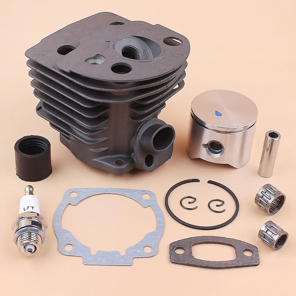 45mm Cylinder Head Piston Bearing Intake Manifold Gasket Kit For Husqvarna 55 51 50 Chainsaw Engine Motor Parts Nikasil Plate 4