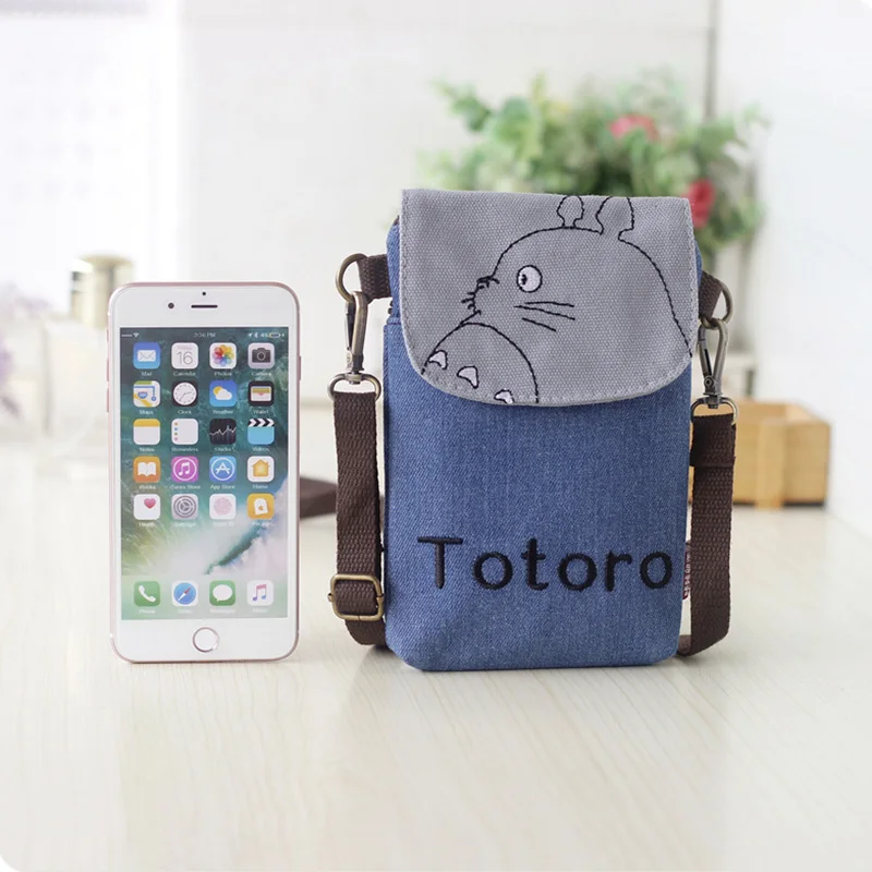 

Hot Sale Cartoon Totoro Crossbody Bag For Women Canvas Mini Shoulder Bags Female Clutch Purse And Handbags
