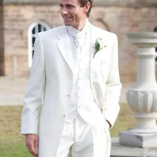 Три Пуговицы смокинг жениха Кот Groomsmen Нотч свадебные/ужин Костюмы Best человек Жених(куртка+ Брюки для девочек+ галстук+ жилет) b518