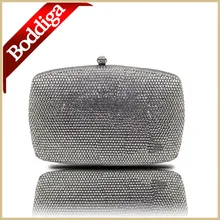 Volle Blink Kristall Kupplungen Frauen 100% Abendtaschen Handmade Lange Kette Partei Geldbörse Luxus Tageskupplung Kleine Diamant Handtasche