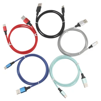 

Micro USB Type C Cables 1m Android Wire Mobile Phone Fast Charging Data Cord for iPhone Samsung Huawei LG 100pcs