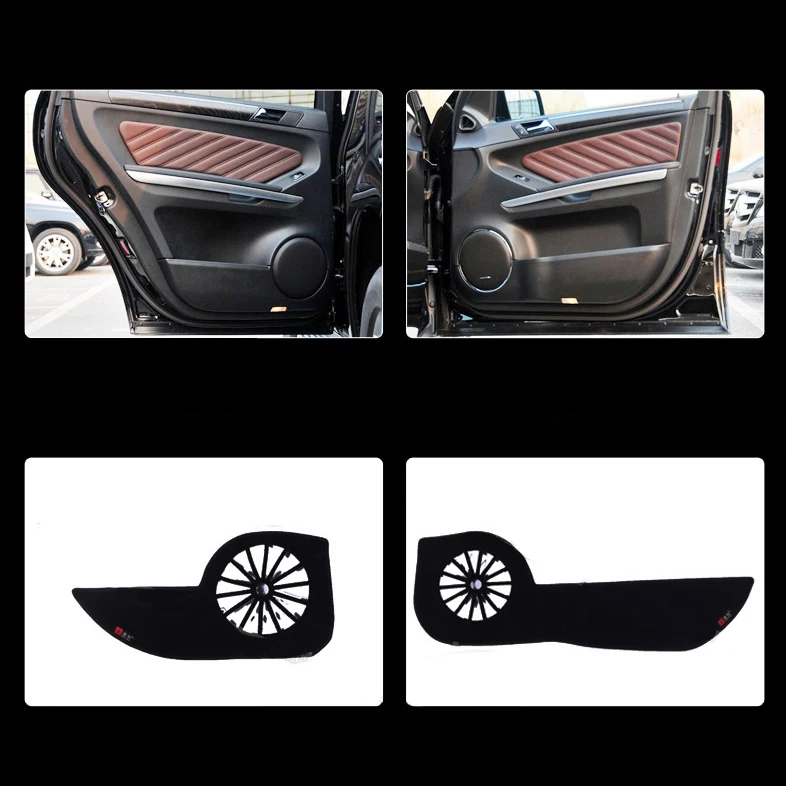 

4pcs Fabric Door Protection Mats Anti-kick Decorative Pads For Benz GL Series 2006-2011