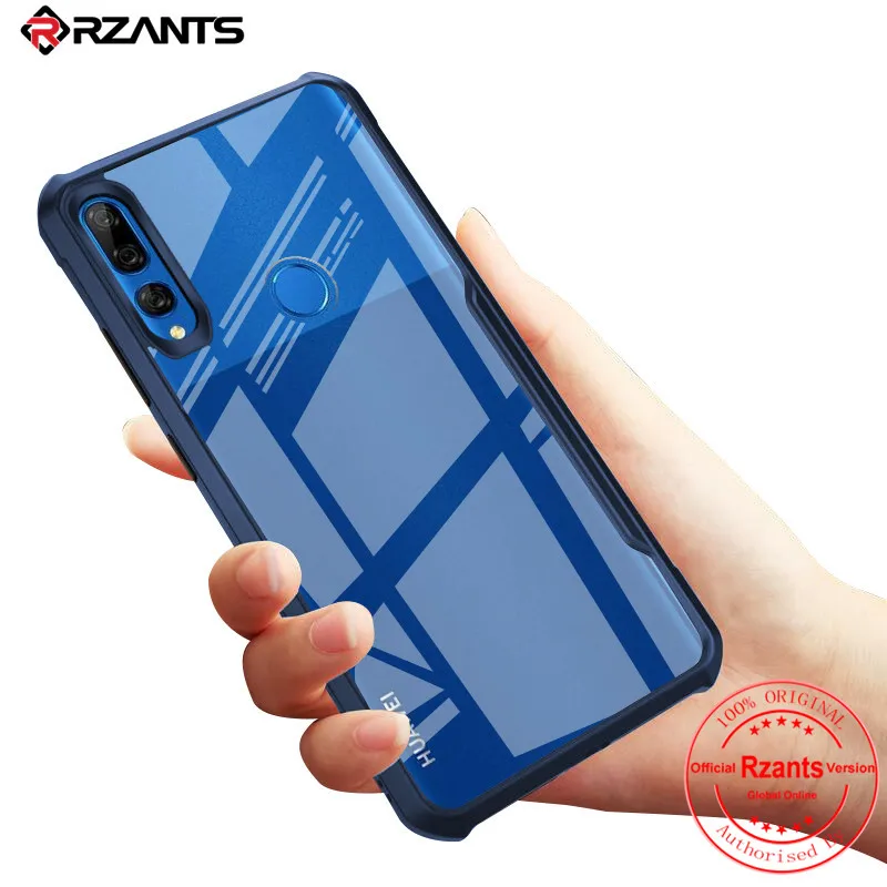 Blue Чехол для телефона Rzants для huawei Y9 Prime /P Smart Z, прозрачный чехол для ПК+ мягкий край, анти-капля, тонкий Чехол - Цвет: Blue