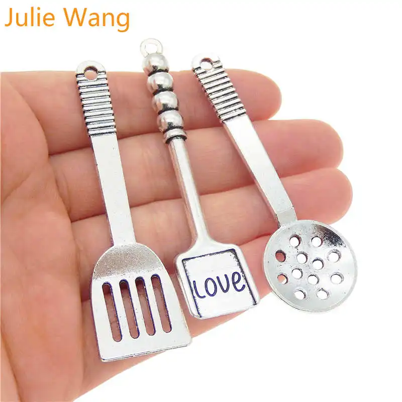 Julie Wang 3 шт. смешанный шпатель шармы кухонный инструмент из сплава античное