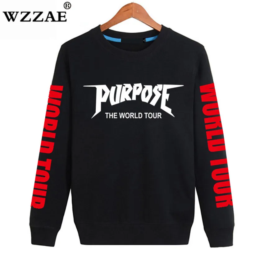 2018 Justin Bieber WORLD TOUR Streetwear Purpose Tour Black Hoodie
Bieber Casual Cotton Male Stadium Tour Pullover Sweatshirt