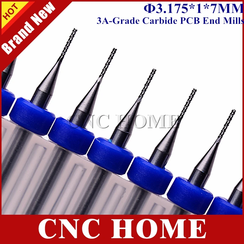 

10pcs 1mm Carbide PCB Milling Cutter Corn Teeth End Mill Micro CNC Router Bits for phone circuit board epoxy cutting