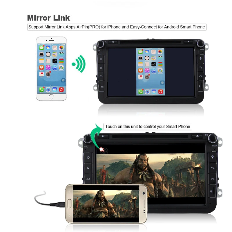 Excellent IPS DSP Android 8.0 2 DIN DVD player For Seat Altea Leon Toledo VW Passat B5 b6 V6 B7 POLO golf 5 6 touran TIGUAN SAGITAR GPS 12