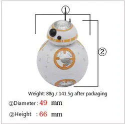 С принтом «Звездные войны» BB-8 мяч игрушка робот амулеты из сплава металла и цинка жернов для трав, измельчитесь специй, табака аксессуары