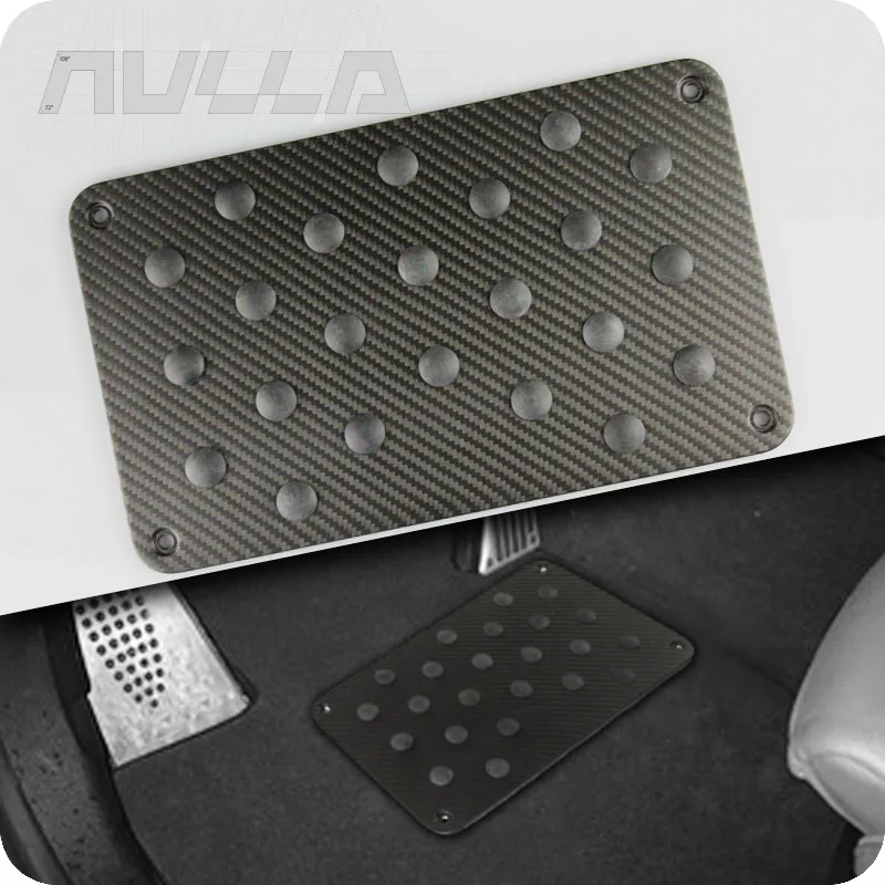 

Universal carbon matt Carpet Pedal Foot Rest Pad For Land Rover Subaru Forester XV BMW F30 F10 Benz AMG Porsche Audi MINI KIA