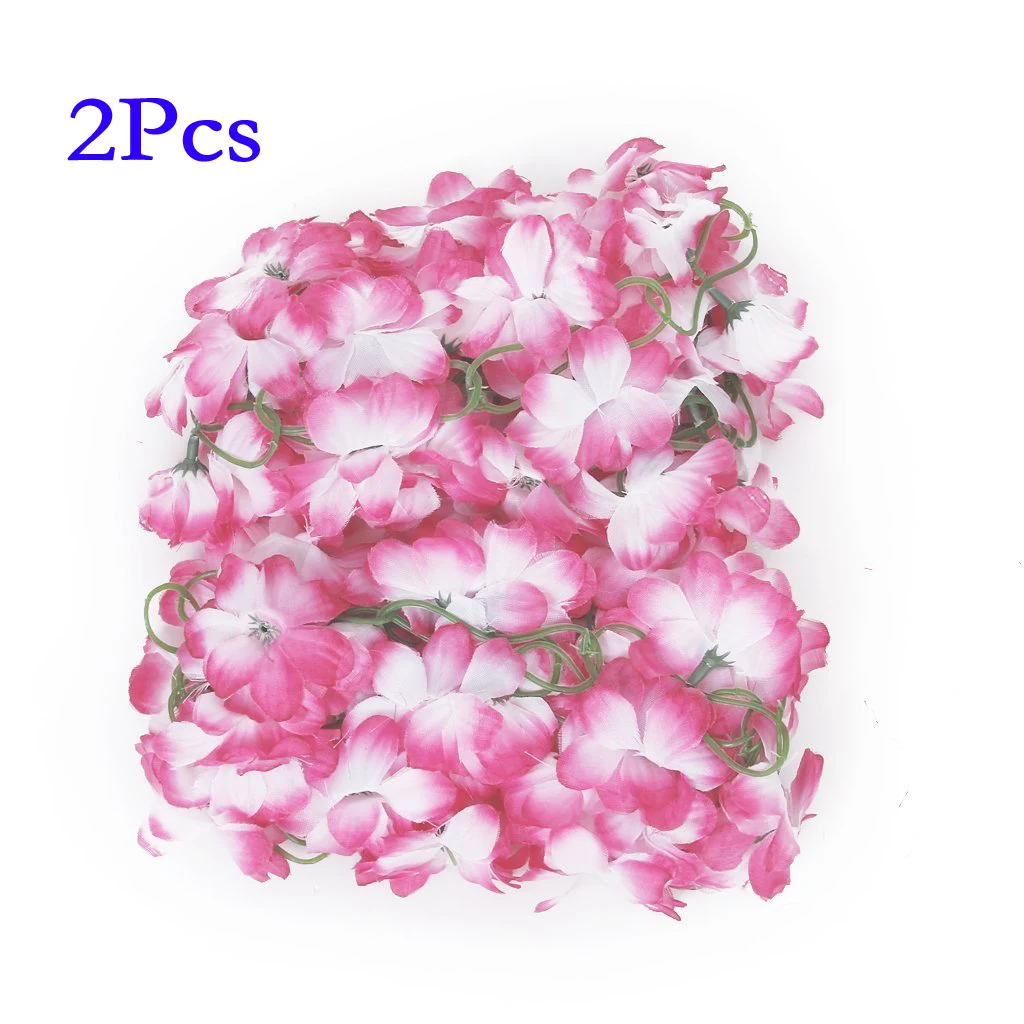 2 шт. альпинистов Azalee искусственные цветочные гирлянды для сада, дома и свадьбы украшения-розовый и белый