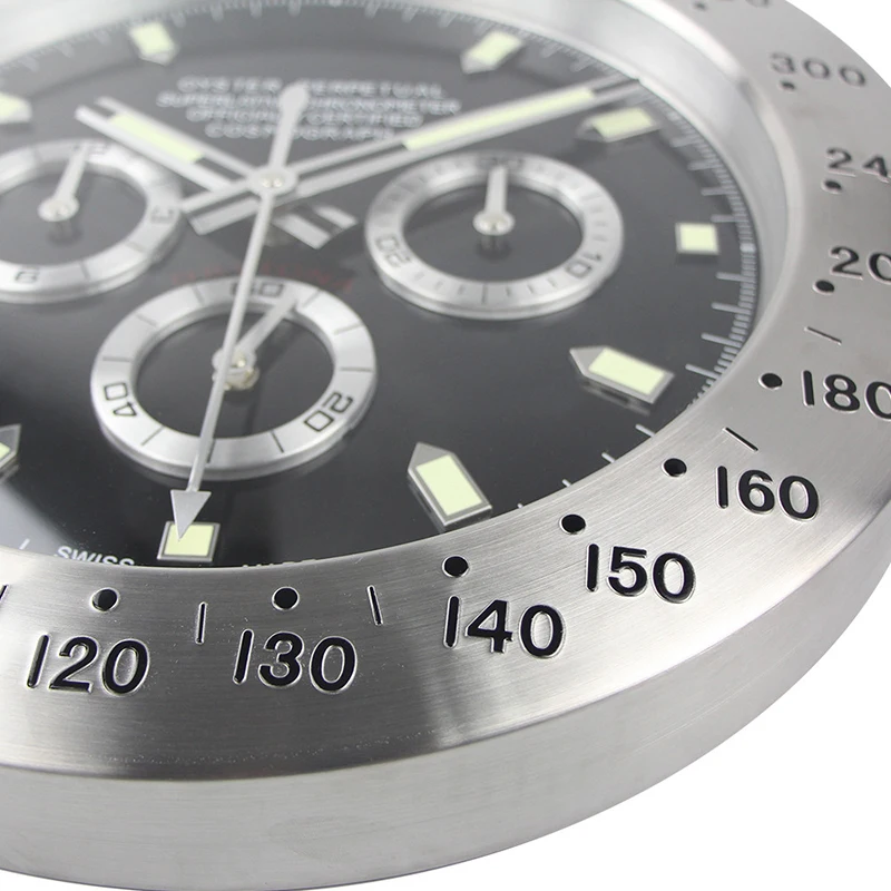 Металлические часы настенные часы в форме наручные часы украшение дома календарь Крутые Настенные часы с датой