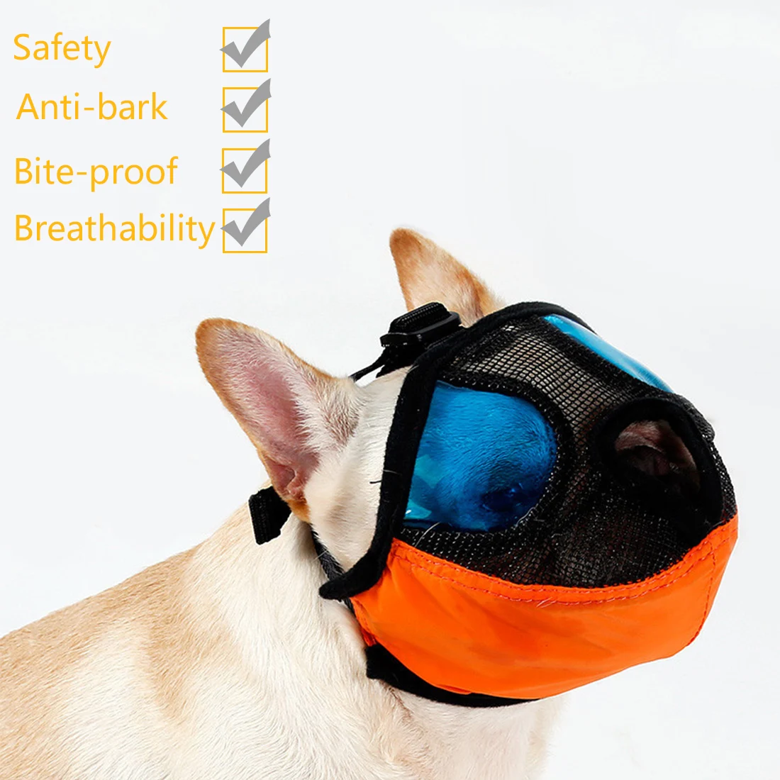 1PC Adjustable Mesh Breathable Muzzles Dog Mouth Muzzle Anti Bark Bite