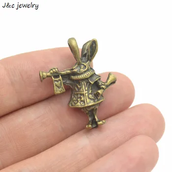

Wholesale 5Pcs metal Antique Bronze color rabbit Charms pendant fit European bracelet made diy Pendant Jewelry Findings 3411D