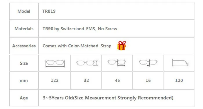 Гибкие дети очки размер кадра 45/16 не винт, Tr90 дети очки, Нерушимая безопасно свет мальчики девочки оптических стекол