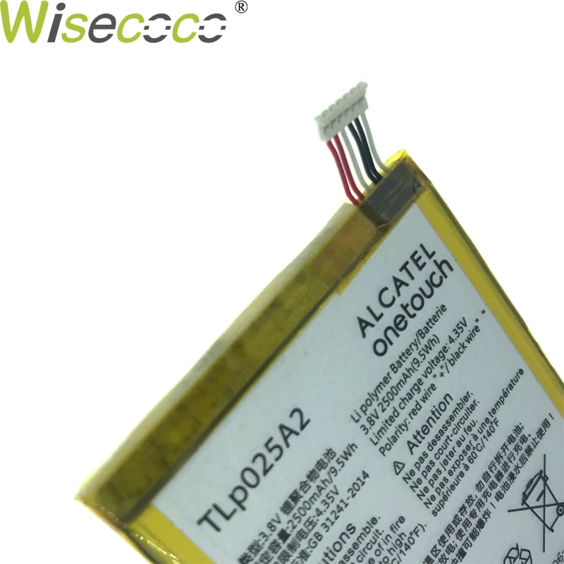 WISECOCO 2500 мАч Tlp025a2 батарея для Alcatel One Touch Pop 2(5)/7043Y/7043 K/7043A 7043E телефон+ номер отслеживания