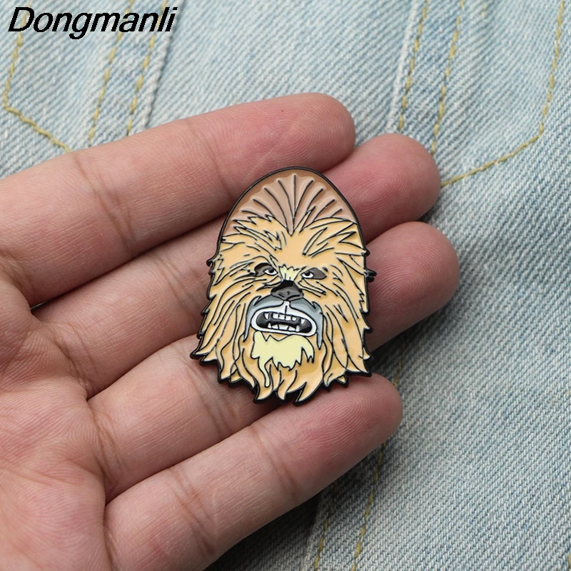 DMLSKY Millennium Falcon Chewbacca металлические булавки для мужчин мальчиков крутая брошь для одежды рюкзак значки подарок M2588