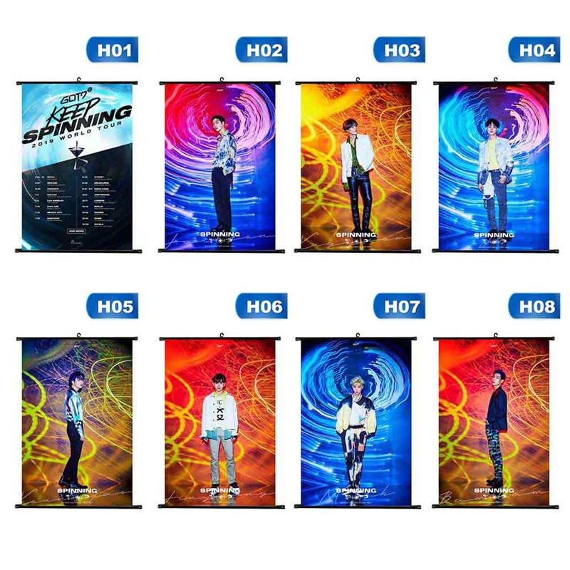 

1 Pc GOT7 Paintings Canvas Painting Art Print Picture Poster GOT7 Star For Fans Support Gift