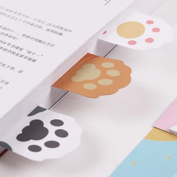 

1PC Cute Cat Paw Memo Notepad Notebook Memo Pad Self-Adhesive Sticky Notes Bookmark Gift Stationery