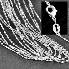 10 шт. 16-30 дюймов двойной большой Сингапур цепи 925 пробы серебряные настоящие ювелирные изделия ожерелье цепи для подвески