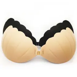 200 шт./лот основа Форма без бретелек Push-Up Bra модные, пикантные невидимый бюстгальтер Для женщин свадебное платье бикини силиконовый нижнее