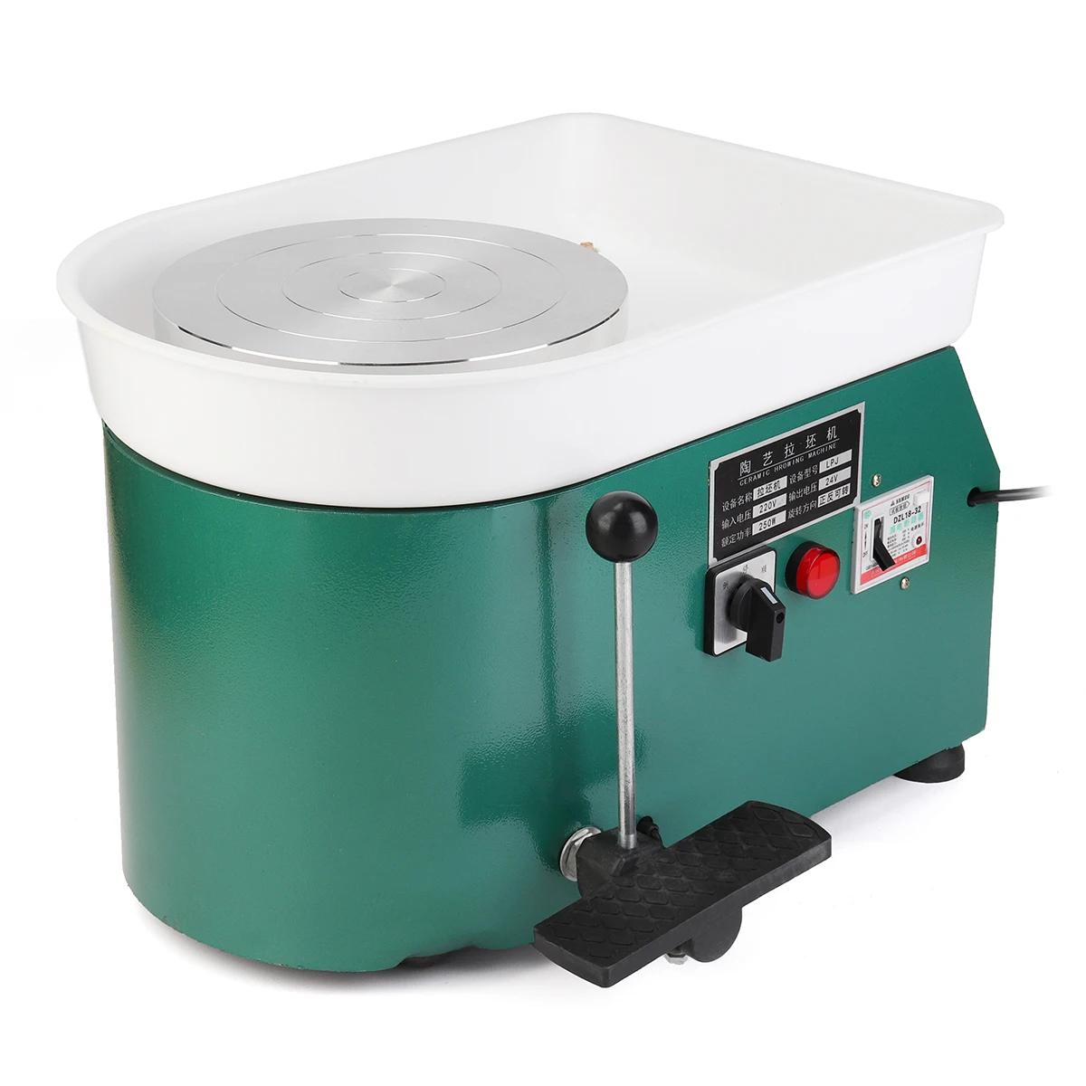 

US Elegant Green Electric Pottery Wheel Machine Accessory Ceramics Clay Tool Foot Pedal Art Craft 250W 110V