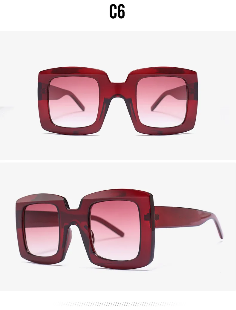 MINCL зеленые красные большие солнцезащитные очки больших размеров женские ретро солнцезащитные очки UV400 Модные брендовые дизайнерские винтажные трендовые оттенки NX