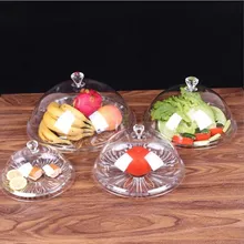 Свежие крышки из прозрачного поликарбоната акриловая пластиковая круглая крышка для посуды для торта Хлеб свежая крышка