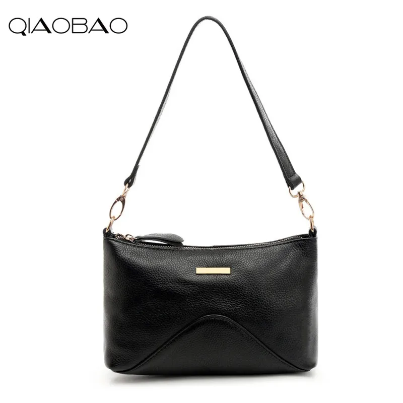 

QIAOBAO Brand 100% Genuine Leather Bag Women Messenger Bags Females Bag Shoulder Bag Leather Handbags Femininas