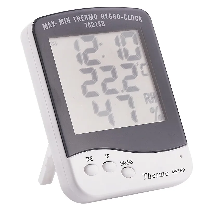 

Room Indoor Electronic Digital Humidity Temperature Meter Thermometer and Hygrometer Alarm Clock TA218B