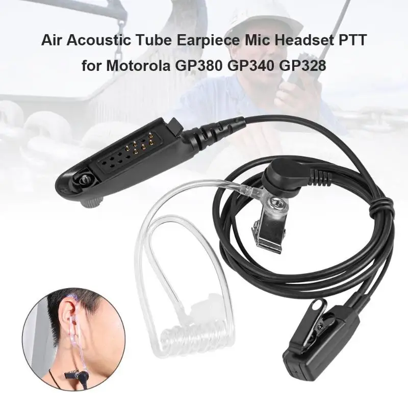 Телескопическая Акустическая трубка PTT MIC гарнитура для Motorola GP380 GP340 GP328 шейный
