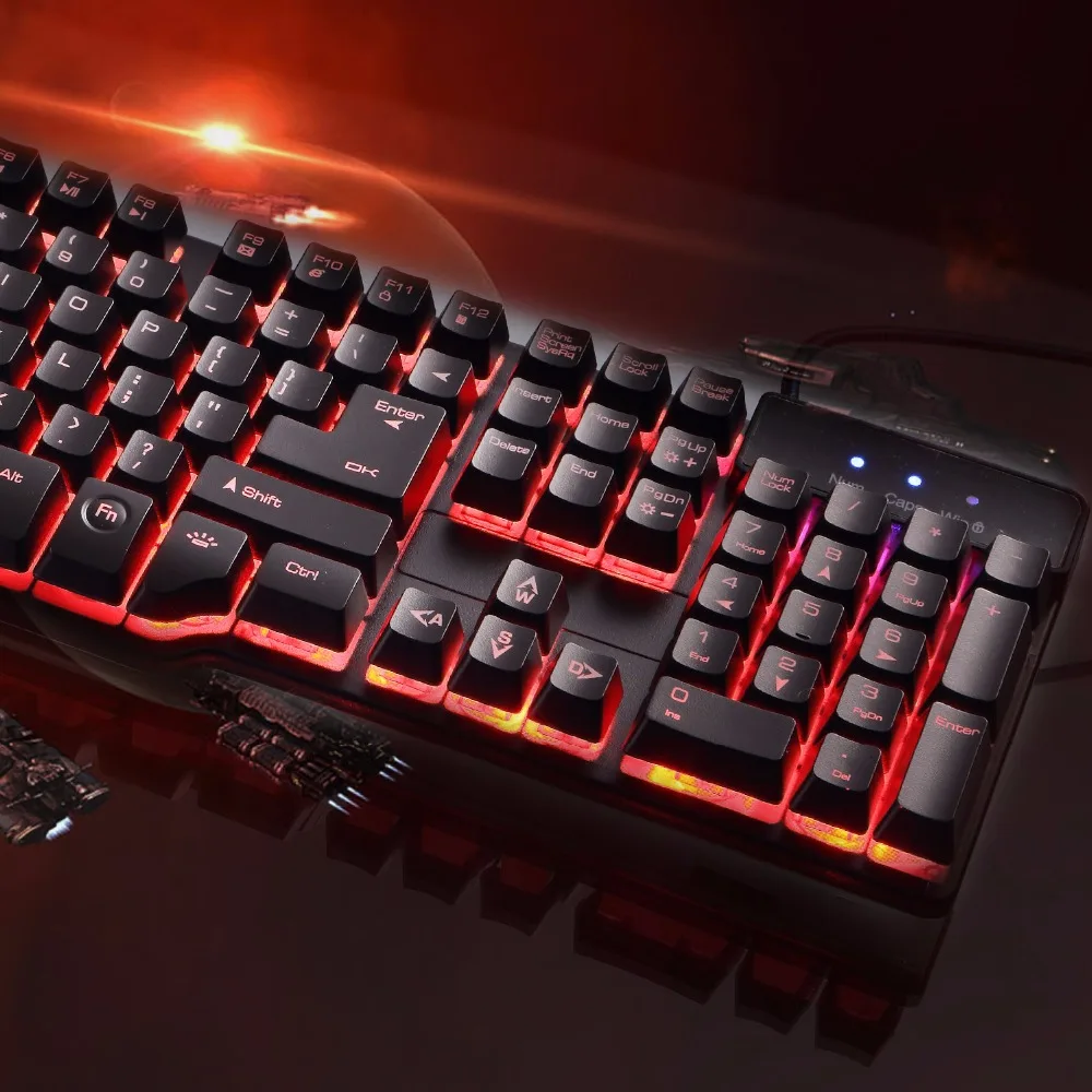 Mechanical Keyboard Gaming Wired Backlit Keyboard LED Backlight Keycap For Gamer Computer Laptop (10)